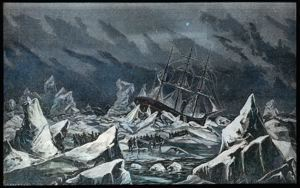 Image of Ship in Ice, Melville Bay, Engraving